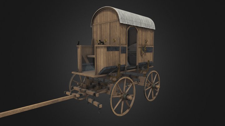 Roman Chariot 3D Model