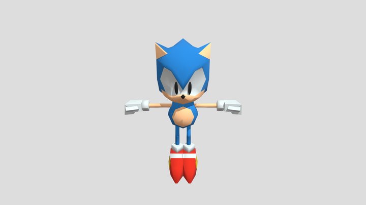 PS4 - Sonic Mania - Sonic The Hedgehog 3D Model