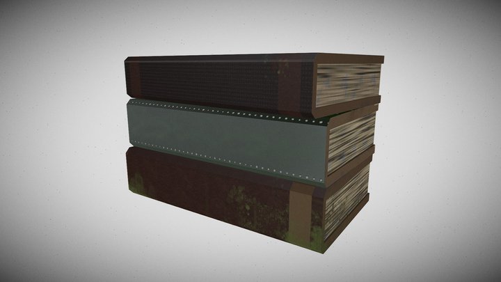 Book stack 3D Model