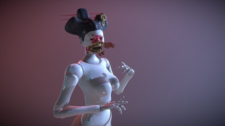 Geisha uten kimono 3D Model