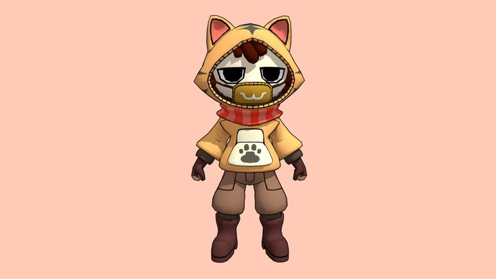 some delinquent in a cat hoodie – Modèle 3D gratuit STL