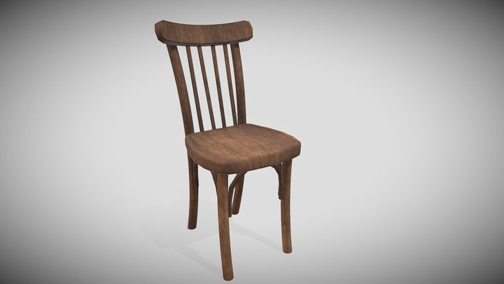 Wooden Chair 3D Model