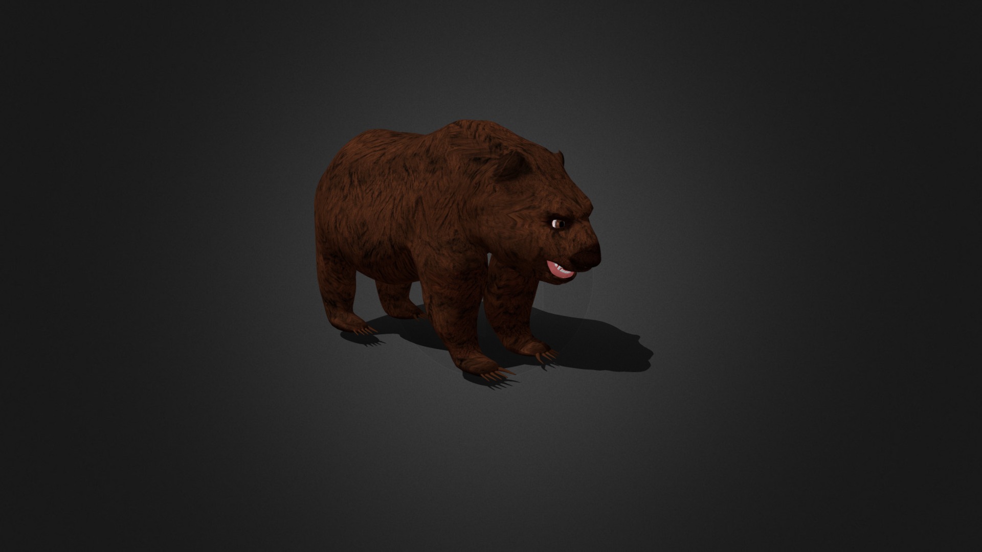 3D model Big Beasty Bear (Rigged) - This is a 3D model of the Big Beasty Bear (Rigged). The 3D model is about a small brown animal.