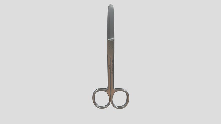 TESOURA CIRÚRGICA 15CM RETA ROMBA - 0311 3D Model