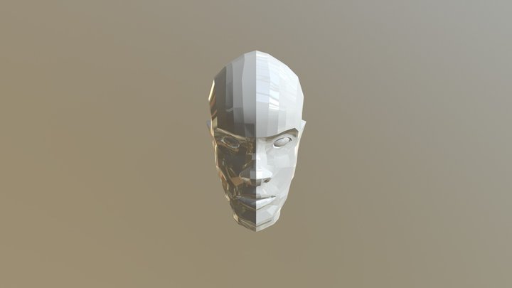 Low Poly Head 3D Model