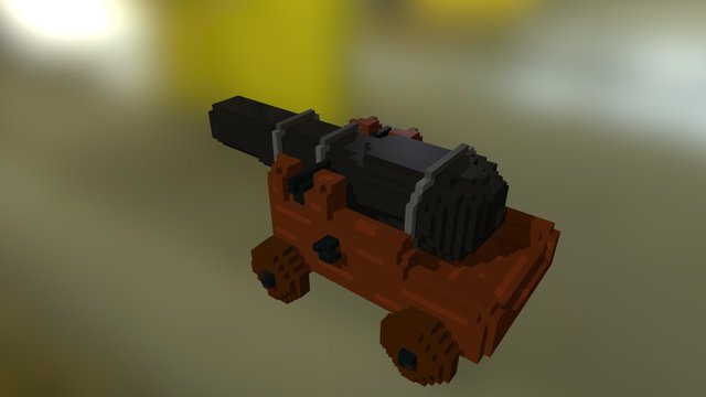 Voxel Cannon 3D Model