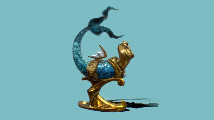 [ Student Work ]  Mermaid Flask 3D Model