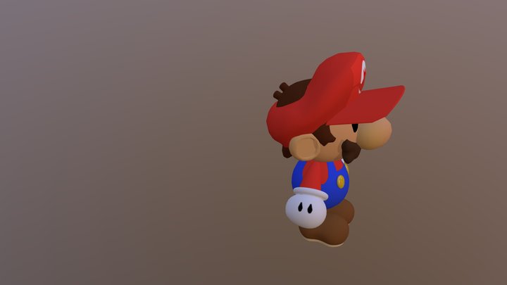 Mario - Quirky Character Position 3D Model