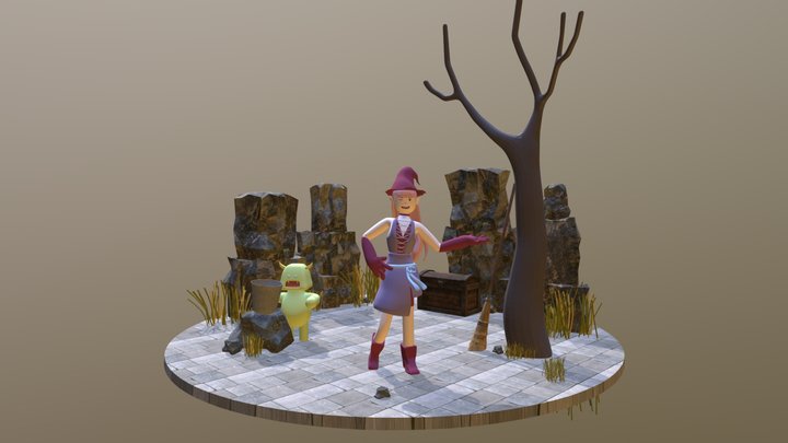 The Witch in The Woods 3D Model