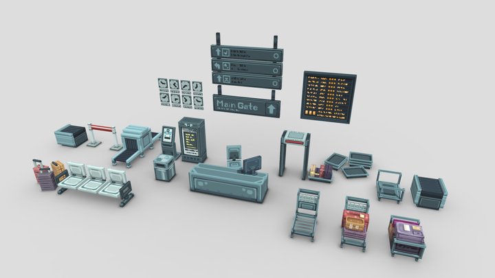 Airport Furniture Pack Volume 1 3D Model