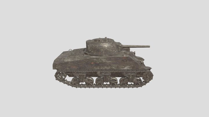 M4 sherman pós apocalise 3D Model