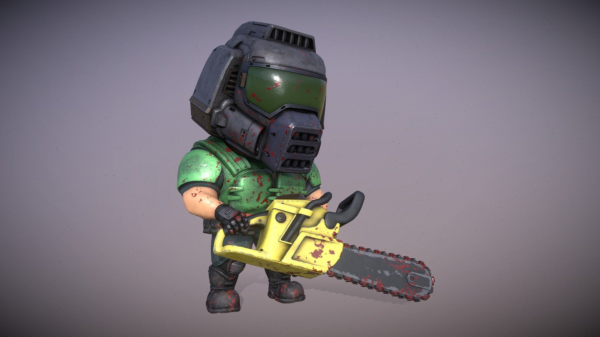 Pocket DoomGuy - 3D model by Volcifer [74ec877] - Sketchfab