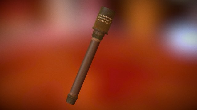 Model 24 Stick Grenade 3D Model