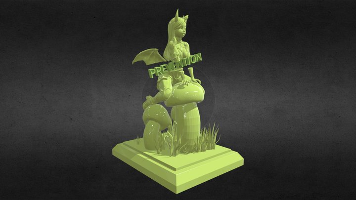 Low polygon girl 3D Model