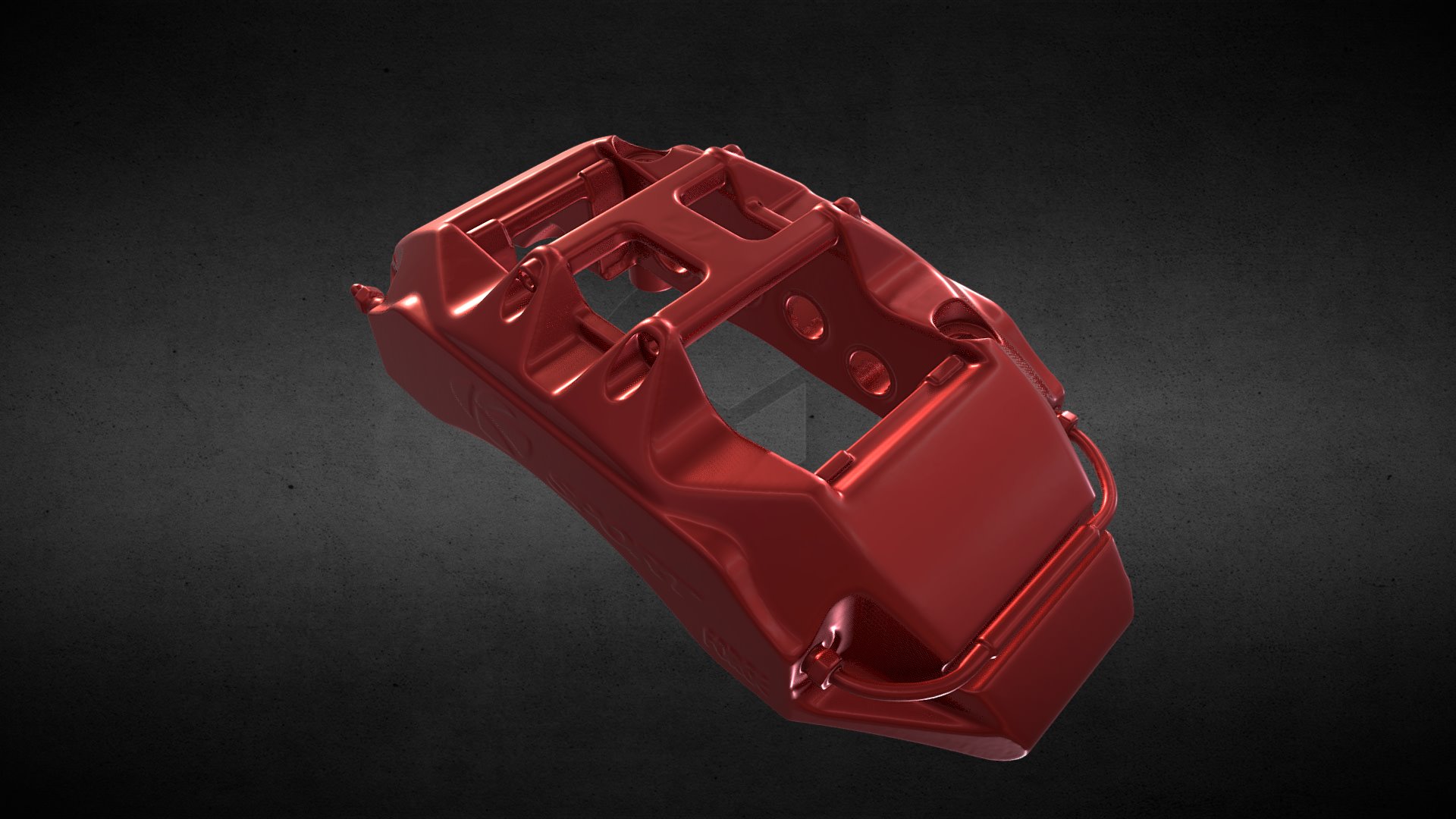 3D model CALIPER - This is a 3D model of the CALIPER. The 3D model is about a red toy car.
