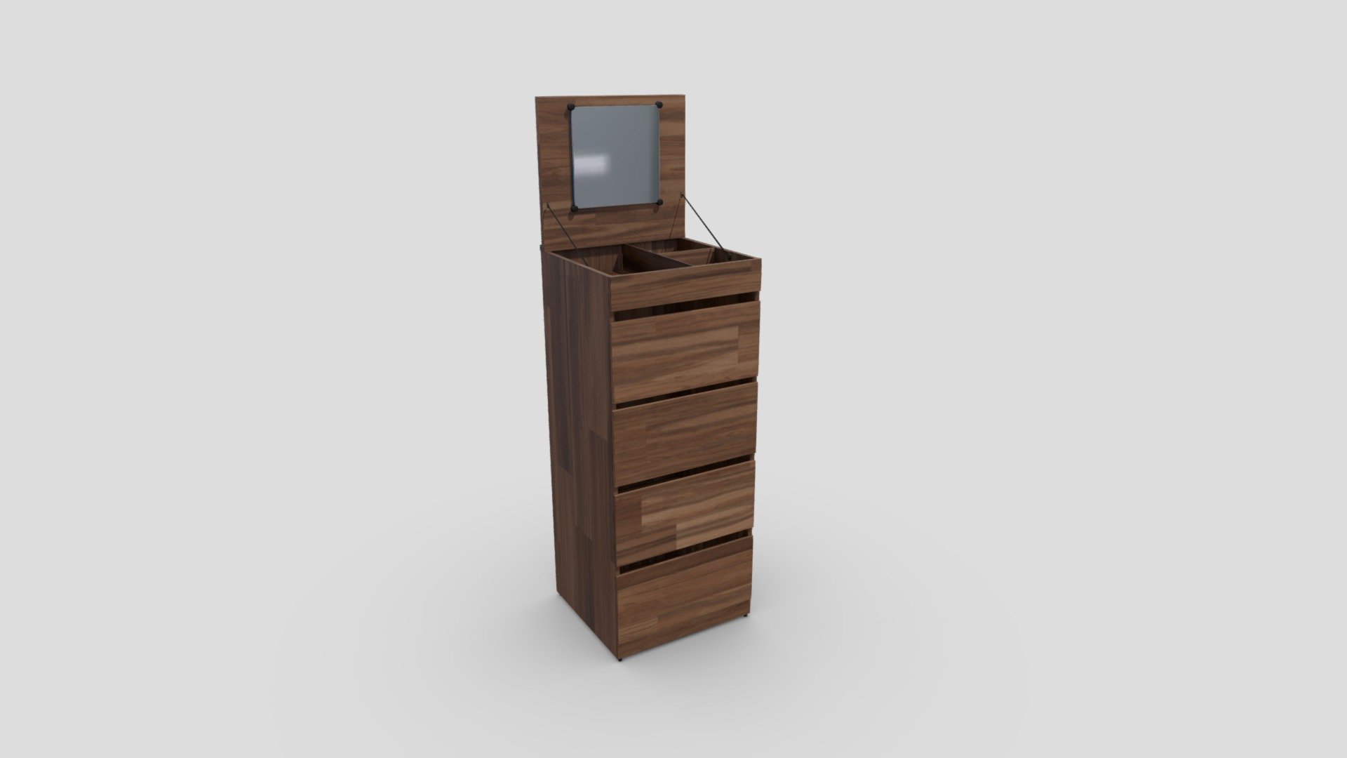 Standard 5tier makeup chest of drawers Buy Royalty Free 3D model by