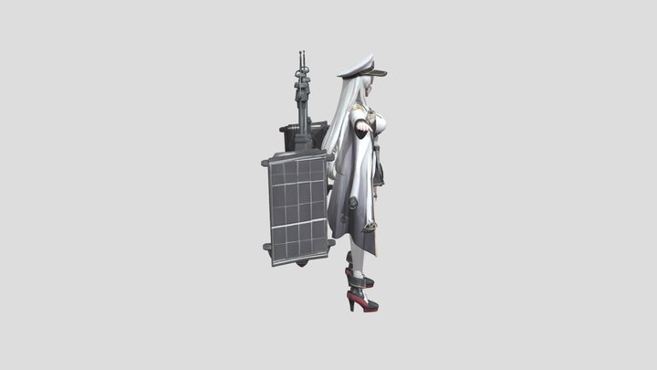 Enterprise (Azur Lane) T-Pose 3D Model