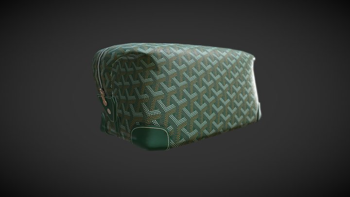 Goyard Bowling 25 Toiletry Bag Green 3D Model