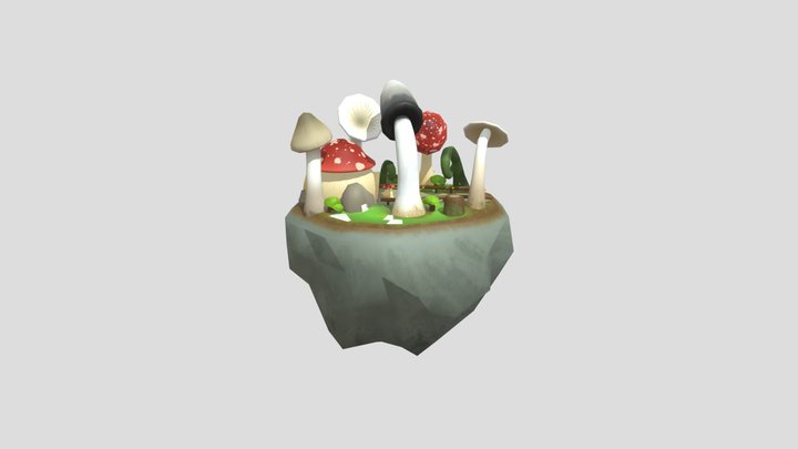 Lavinia's Mushroom Forest Diorama. 3D Model