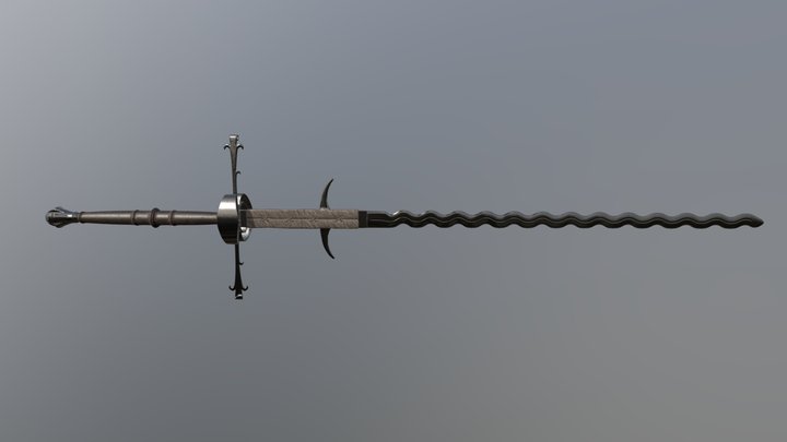 Flambard / Flamberge sword 3D Model