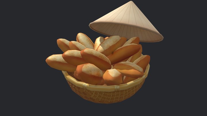 Bread Vietnam 3D Model