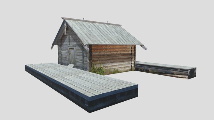 Амбар рыбный из д. Мижостров 3D Model