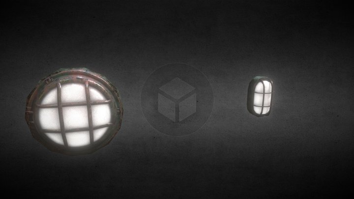 Generic Industrial Wall Lights 3D Model