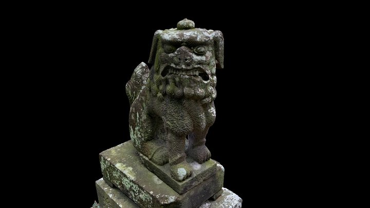 金毘羅神社（八女市）の狛犬 3D Model