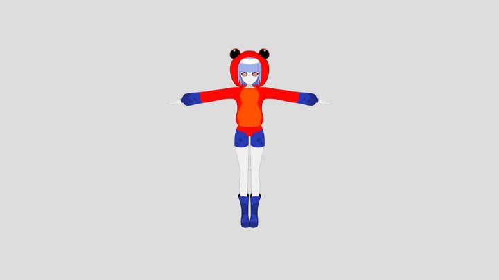 Frog Girl 3D Model