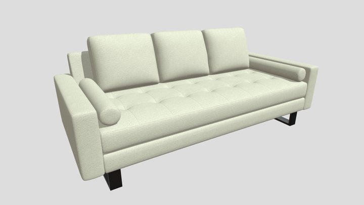 Three Seater Sofa Design and Visualization 3D Model
