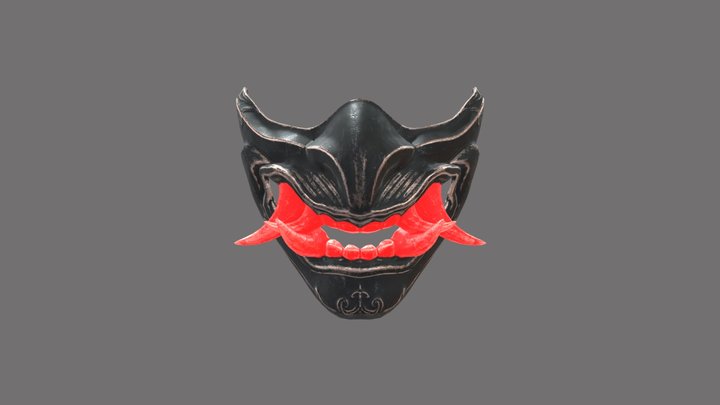 Hannya Halfmask 3D Model