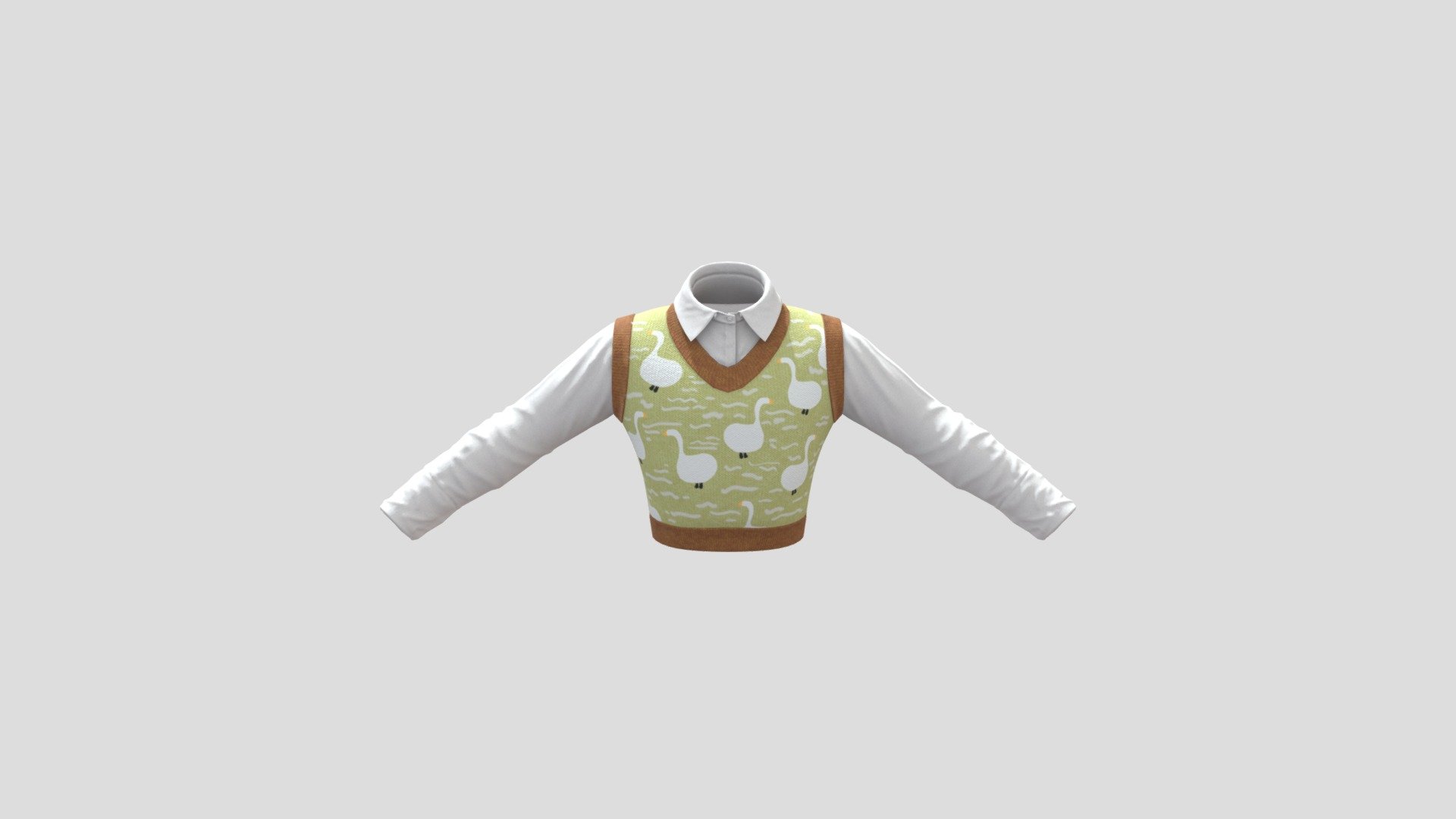 Sweater Vest and Blouse - 3D model by Mackenzie Olive (@Yellow.Olive ...
