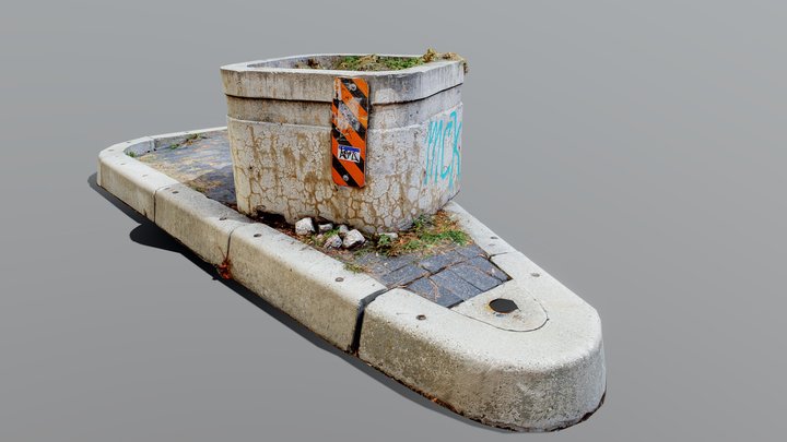 Traffic Island Scan 3D Model