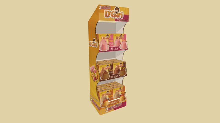 Mini Exhibidor Flan-A 3D Model