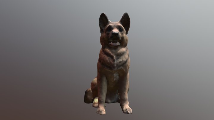 German Shepherd (Sitting) – Modelo 3D gratuito STL