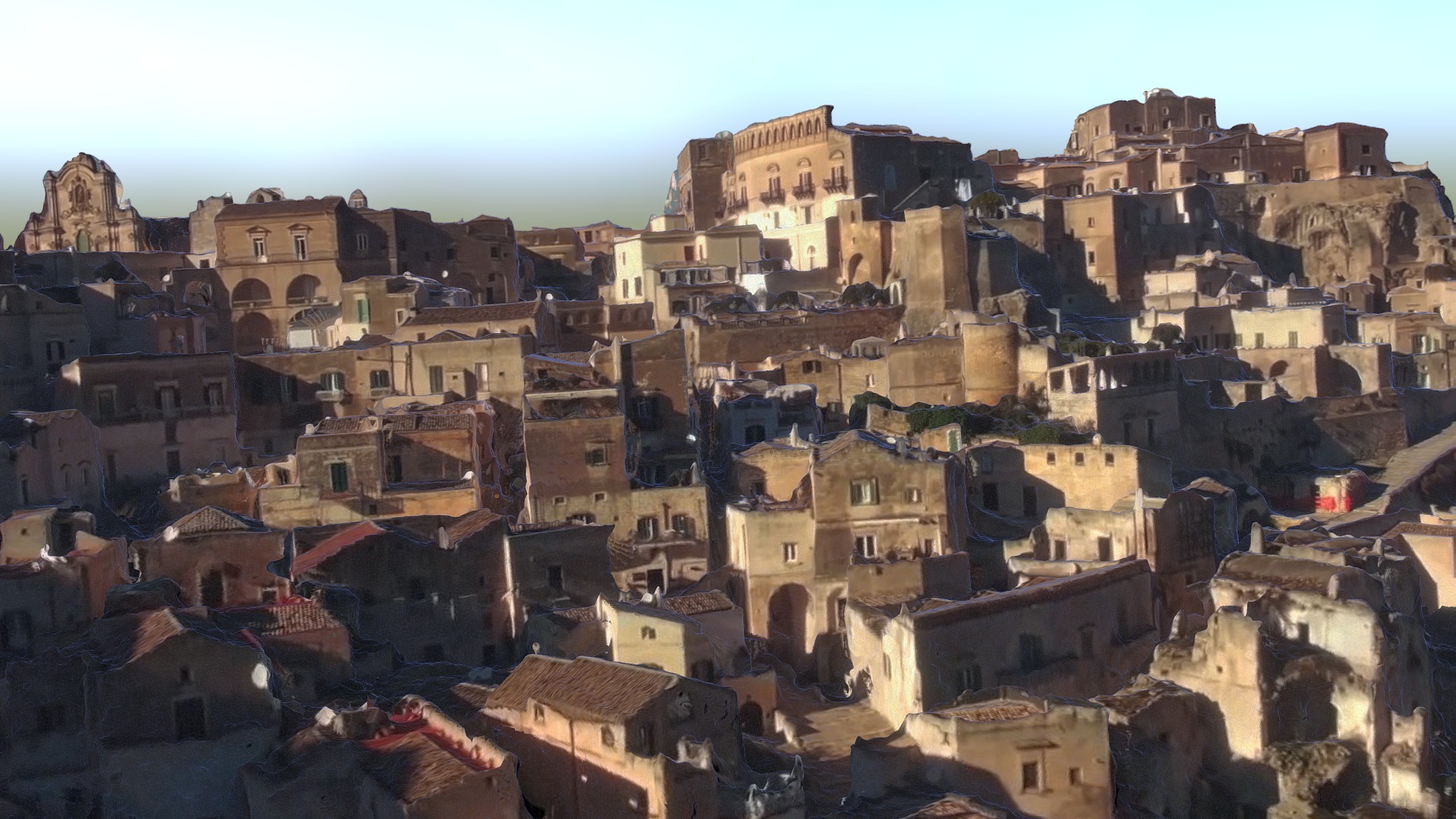 3D model Italy. Matera. - This is a 3D model of the Italy. Matera.. The 3D model is about a large group of buildings.