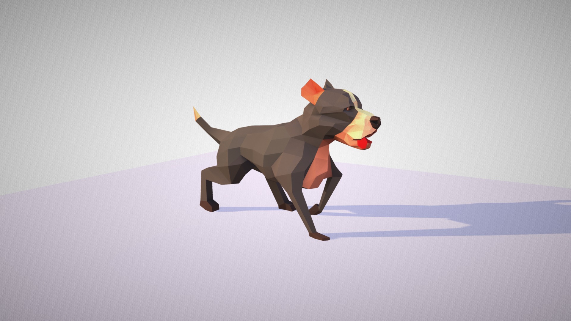 3D model Pitbull - This is a 3D model of the Pitbull. The 3D model is about a small toy dog.
