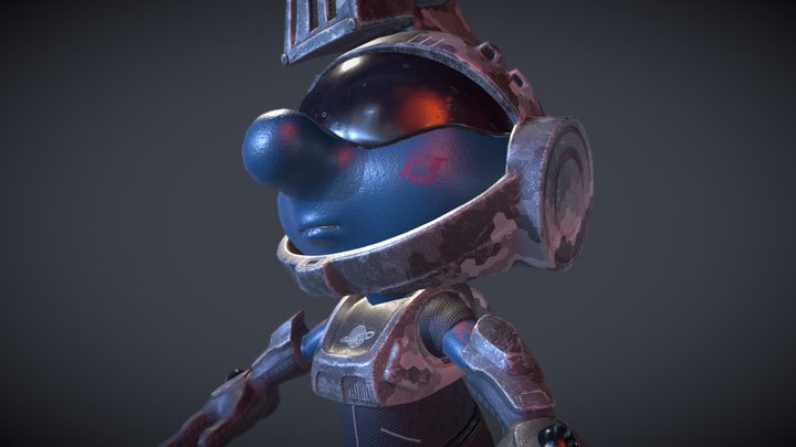 Space Smurf 3D Model