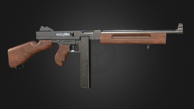 Thompson M1A1 3D Model