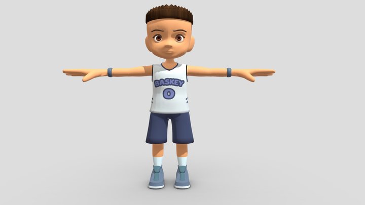 Sports Basket ball Player Boy 3D Model