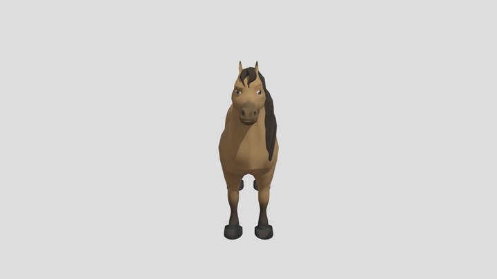 Low-poly horse 3D Model