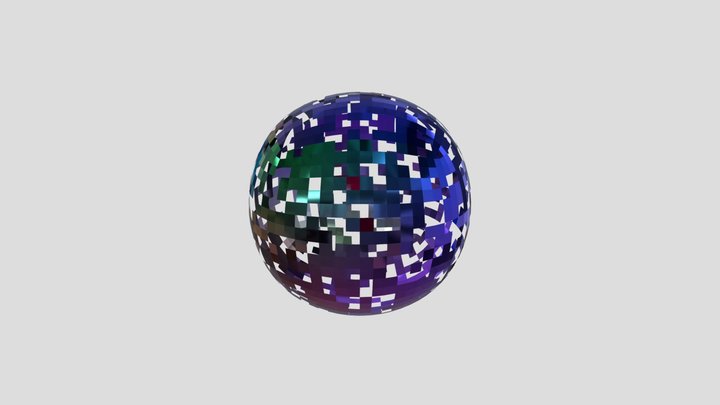 Fading Beauty - Timeworn Low-Poly Sphere 3D Model