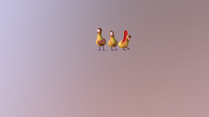 Beye Birds 3D Model