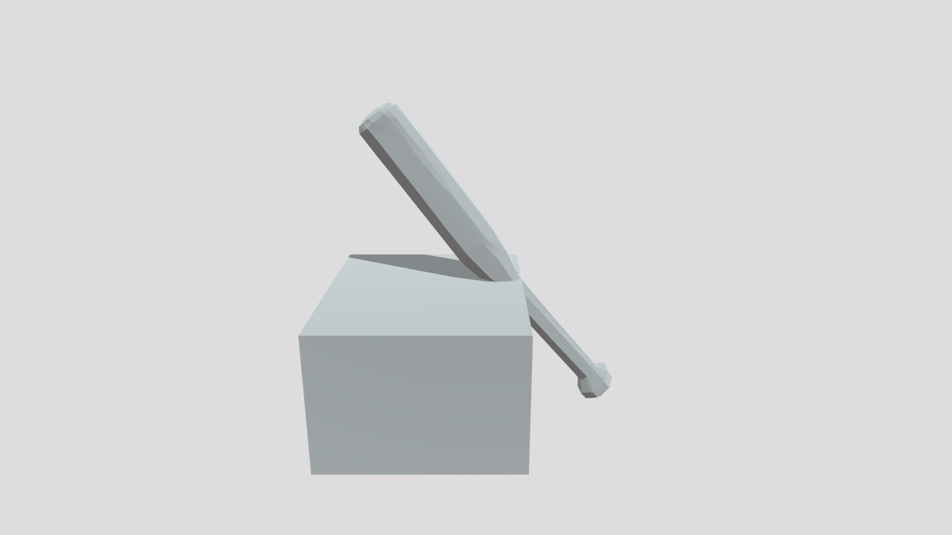 Roblox Block Baseball Bat on a Baseball Field - 3D model by ...