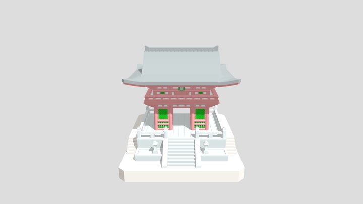 Stylized modeling of Niōmon 3D Model