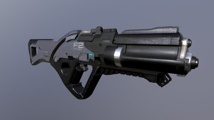 Assault Rifle F2 Falcon 3D Model