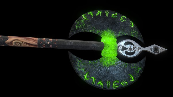 Fantasy Axe 3D Model