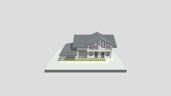 Модель с пристройкой 3D Model