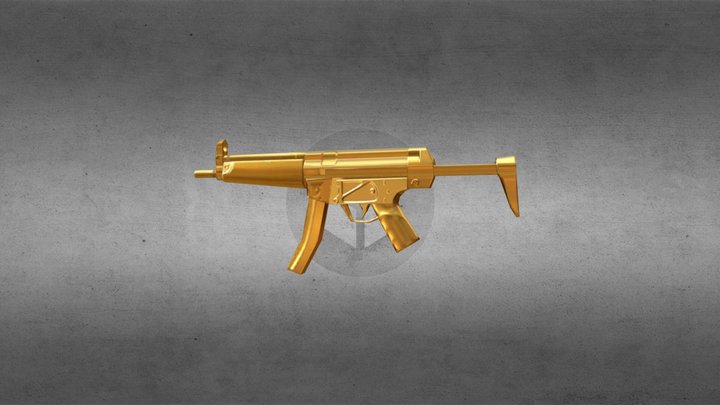 Free fire Golden MP5 3D model – Free 3D Model STL