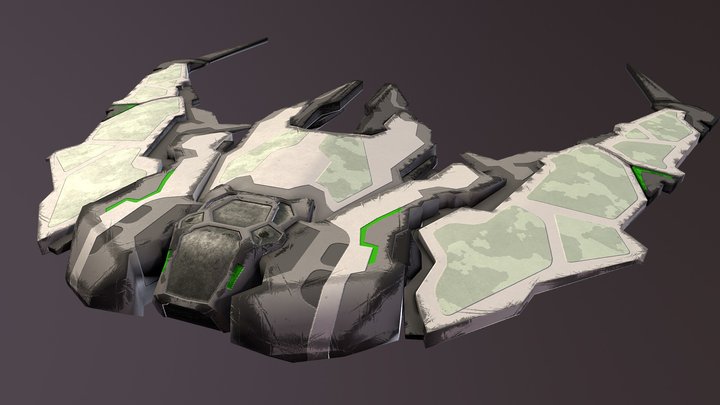 Manta Spaceship 3D Model